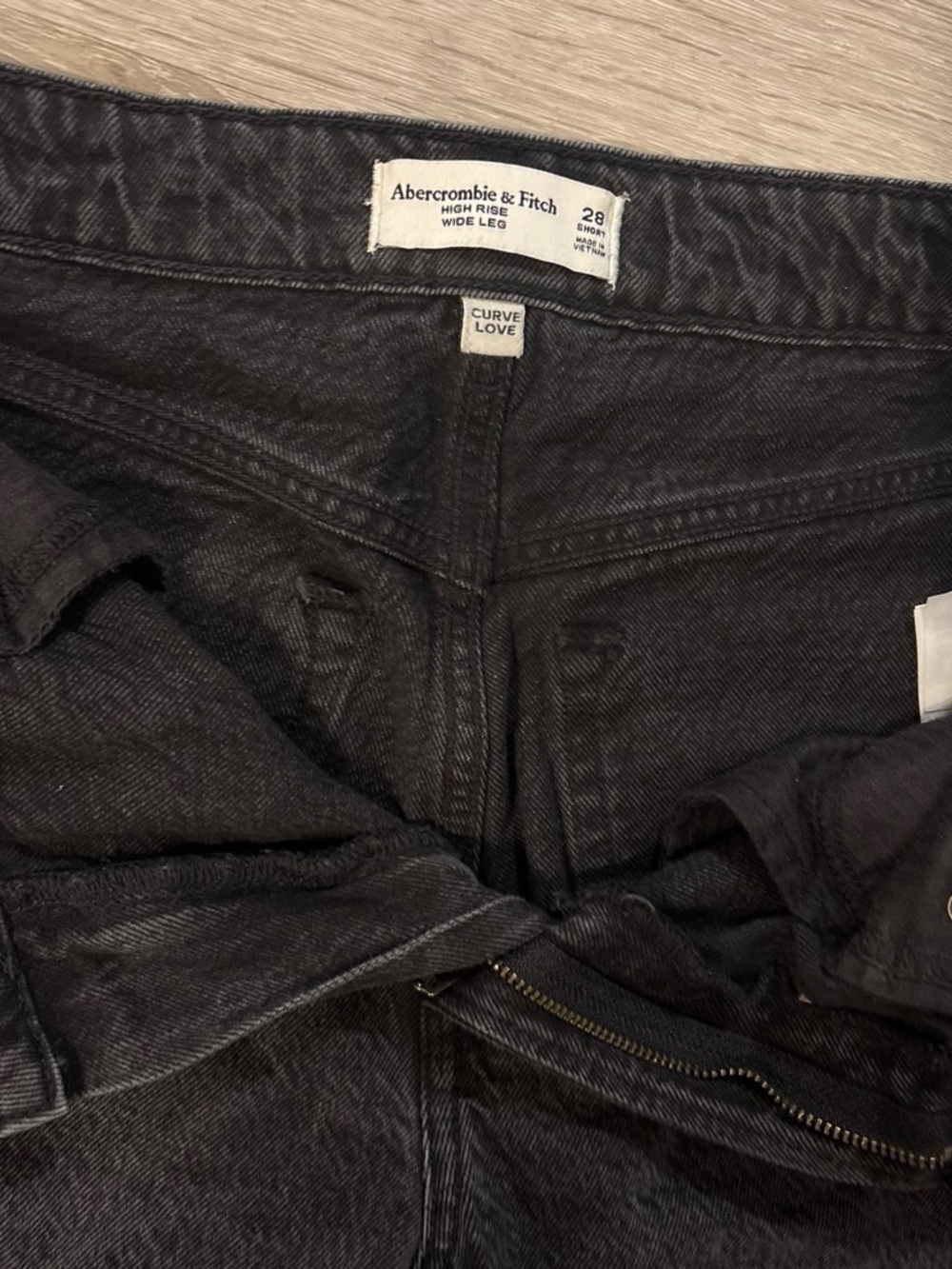 Abercrombie & Fitch Black High-Rise Wide Leg - Curve Love